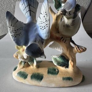 Blue Jay bird figurine porcelain